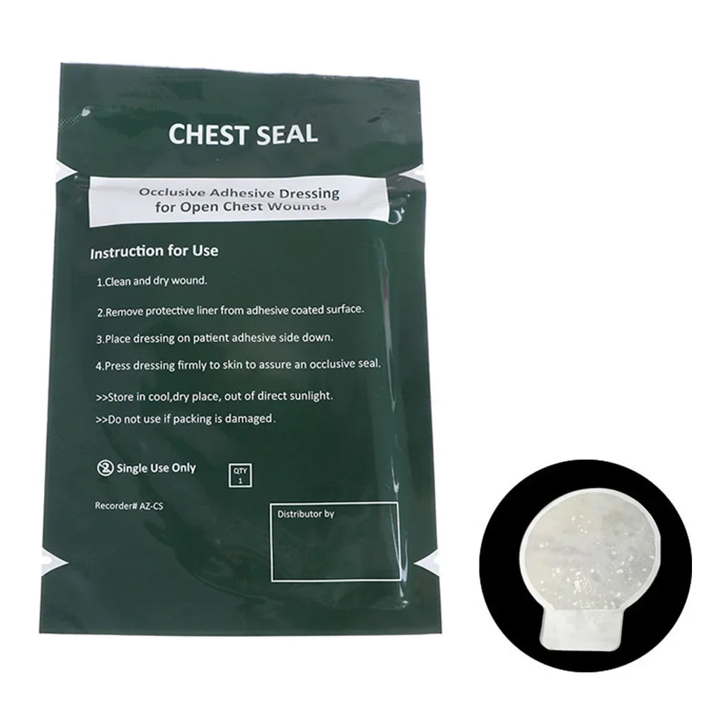 Chest Seal Quick Useful Chest Wound Emergency Occlusive Dressing Bandage First Aid Kit Accessories Rescue Chest Seal Vented