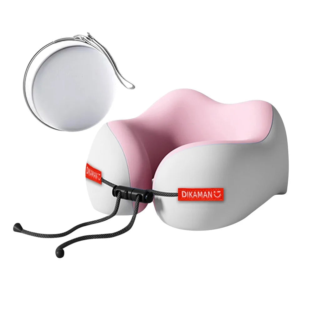 Portable U-shaped Pillow Press-inflatable Ergonomic Travel Pillow Double Hump Design Cervical Pillow