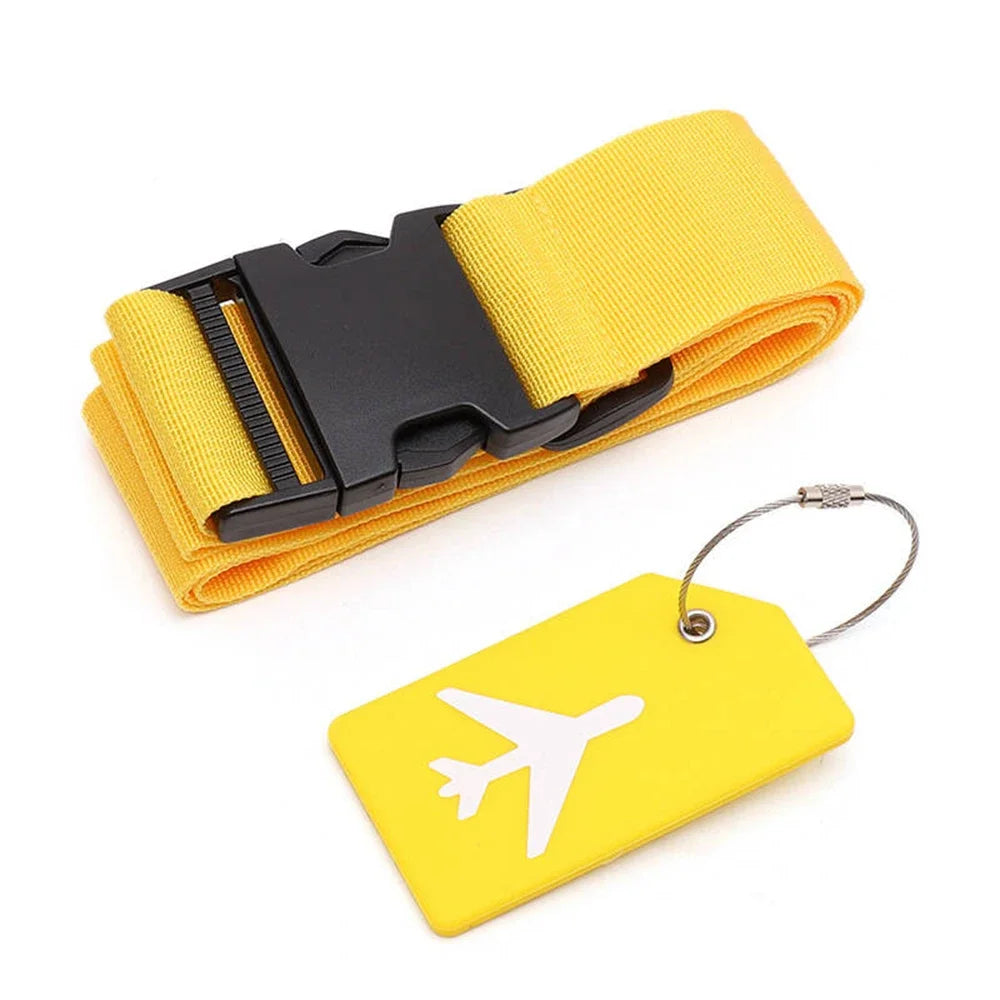 Luggage Strap Set with Luggage Tag Multiple Colors of Luggage Straps Suitable for Various Types of Luggage Suitable for Travel