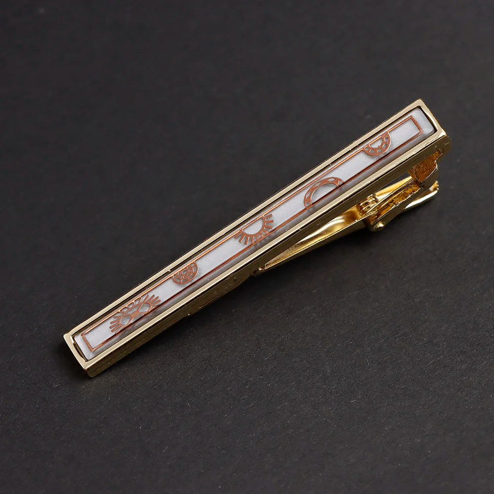 New High Quanlity Classic Golden Sliver 6cm Designer Metal Tie Clips Set Necktie Pin For Men Business Banquet Accessories Gift