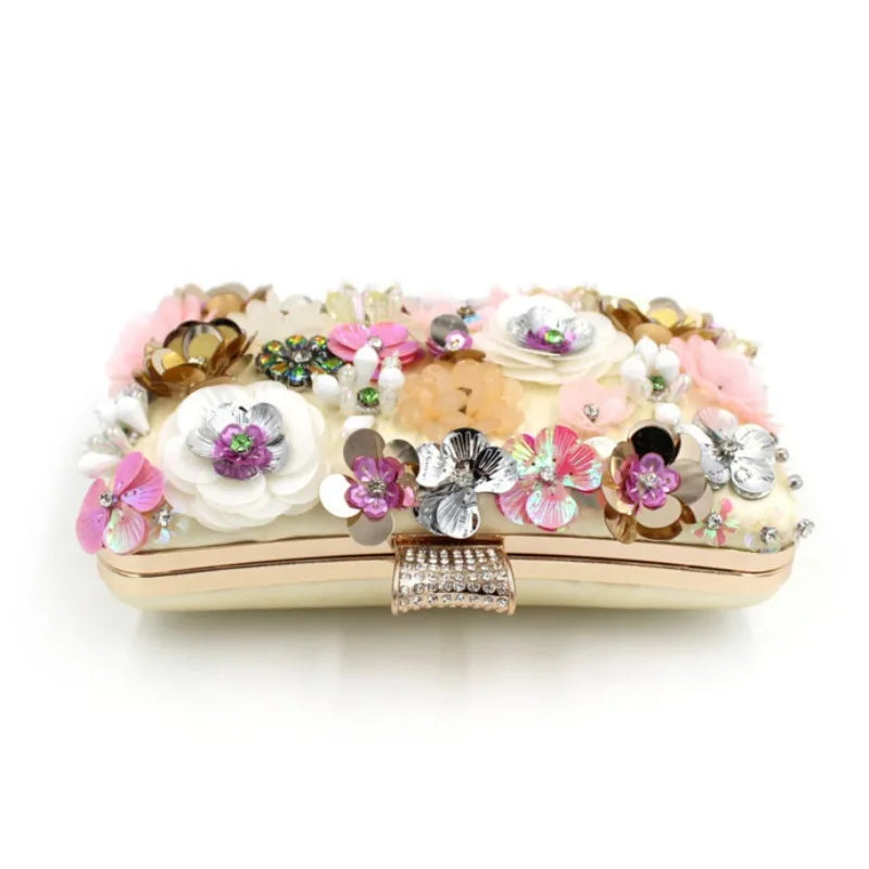 New High-end Flower Dinner Bridal Evening Bag Creative High-value Flower Princess Diana Bag Clutch Purses Bolsas De Fiesta Noche