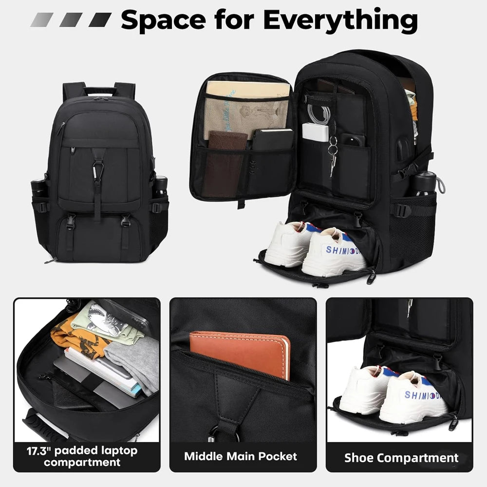 Large 50L/80L Travel Laptop Backpack - Airline Approved Carry-On Backpack with USB Charging Port,College Backpack for Men Women
