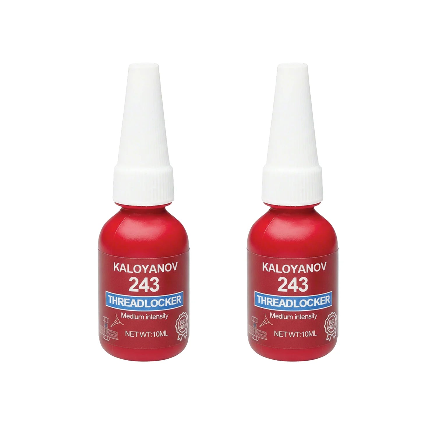 Medium Strength Threadlocker 243 Blue Removable Liquid,Thread Locker Adhesive Sealant to Prevent Loosening & Rust,50/10ml Bottle