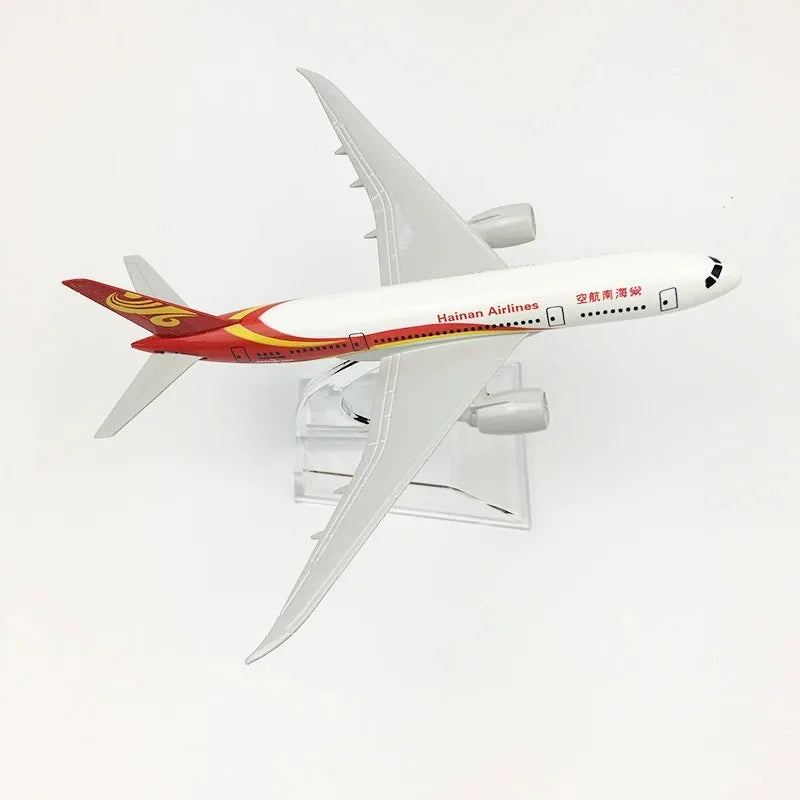 Air China HaiNan Airways B787 Model Airplane 16cm 787 Airways w Stand Metal Plane Model Aircraft Toy Displays kids toys for boys