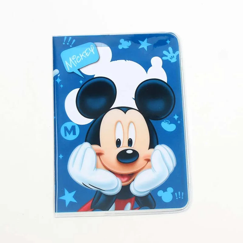 3 Colors Disney Mikey Minnie Passport Holder PVC Leather Travel Passport Cover Case Card ID Holders 14cm*9.6cm