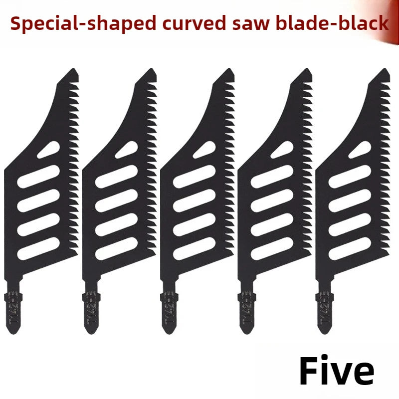 5pcs T142HB Jigsaw Blade Curved Scroll Saw Blades For Precision Cutting T Shank Flush Cut Replacement Jigsaw Blade
