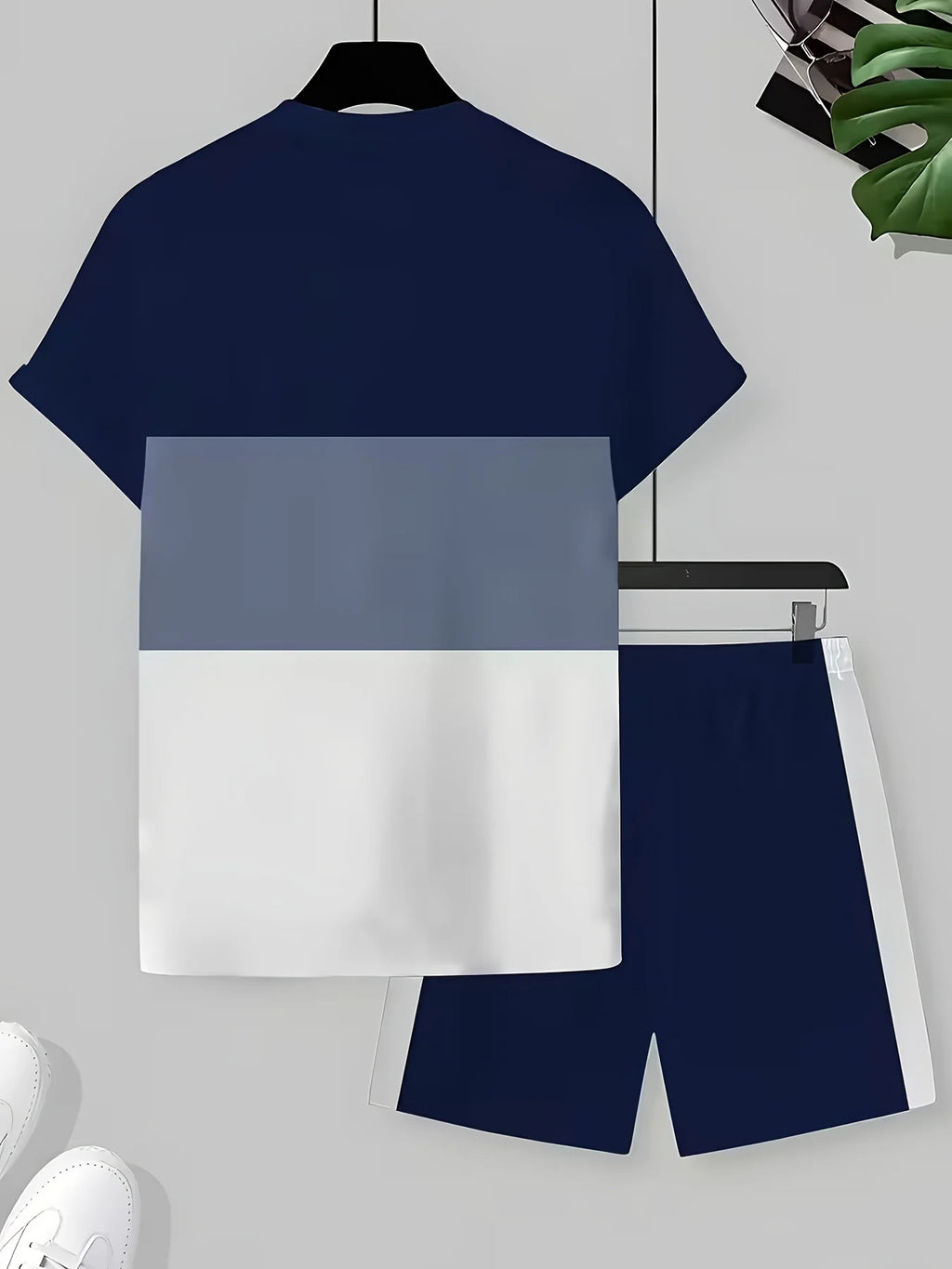2026 Summer New Men's Short-Sleeved Set with 3D Letter Pattern Print for Street Casual Fashion Comfortable and Soft