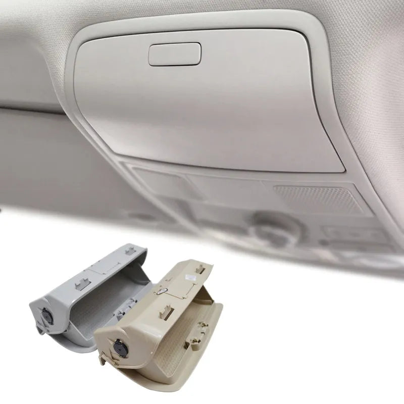 Plastic Car Sun Glasses Case Holder Sunglasses Storage Box For VW Tiguan Golf Passat CC Jetta Scirocco Gray / Beige