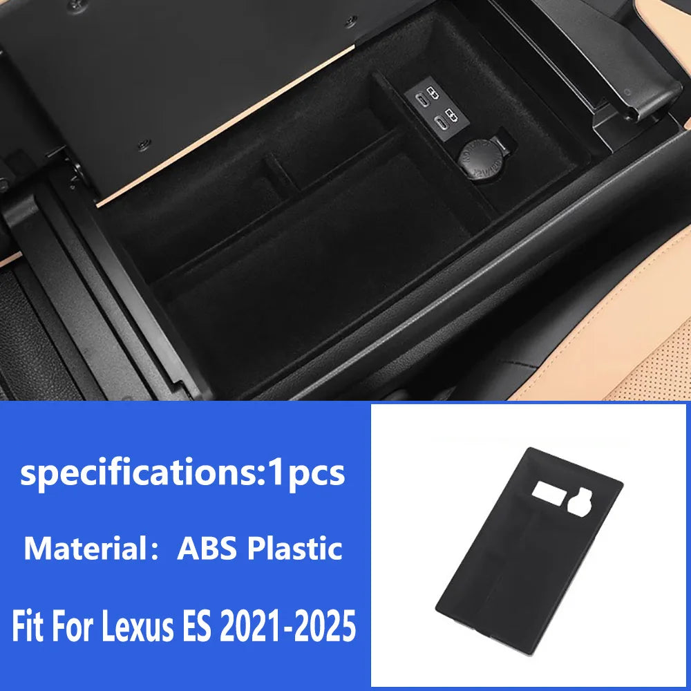 Car Central Control Armrest Box Center Console Storage Box Fit for Lexus ES 2021-2025 ES250 ES300h ES350 Automotive Accessories