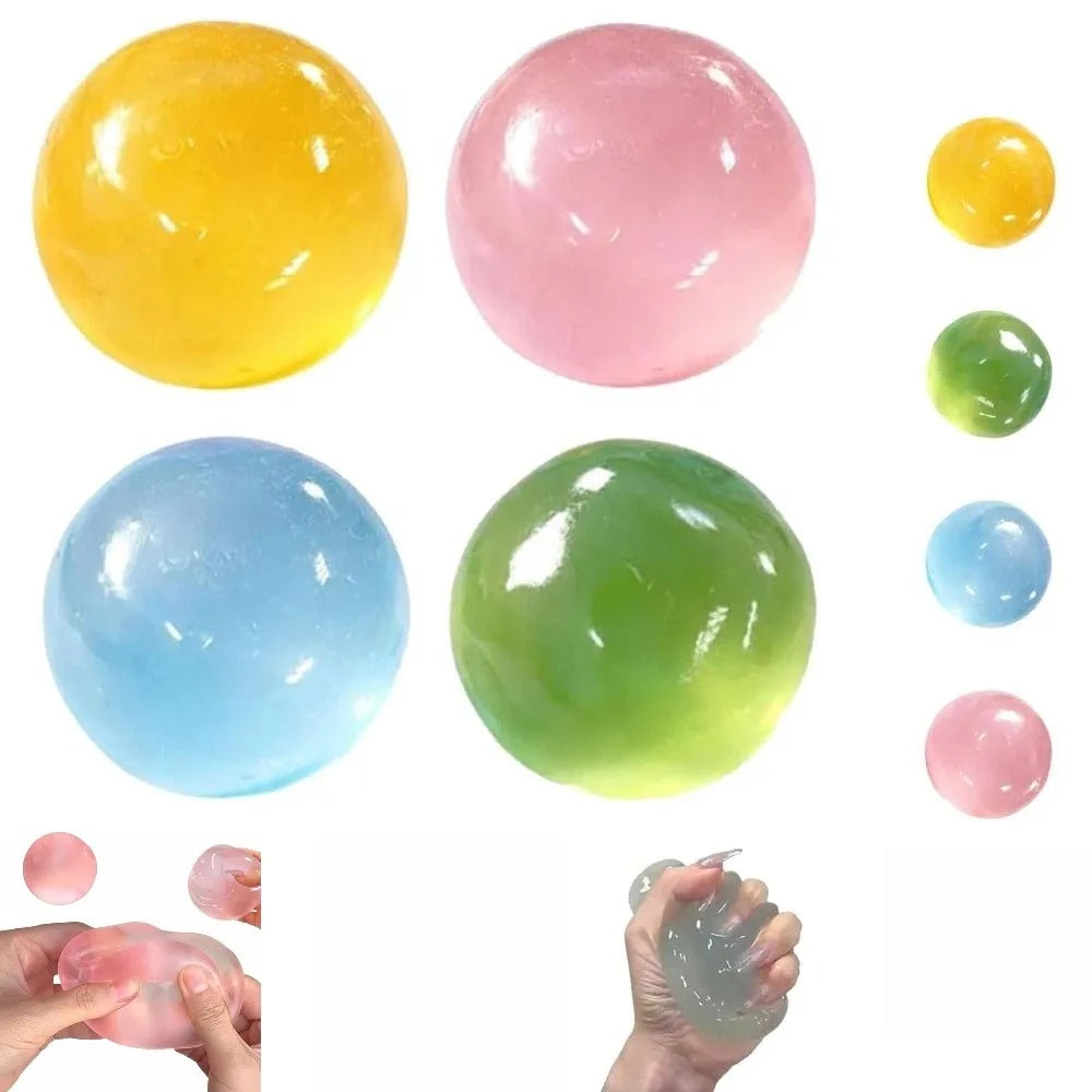Soft Coconut Oil Stress Ball Stress Relief Non-rebound Squeeze Sensory Fidget Ball Reusable Shapeable Decompression Pinch Toy