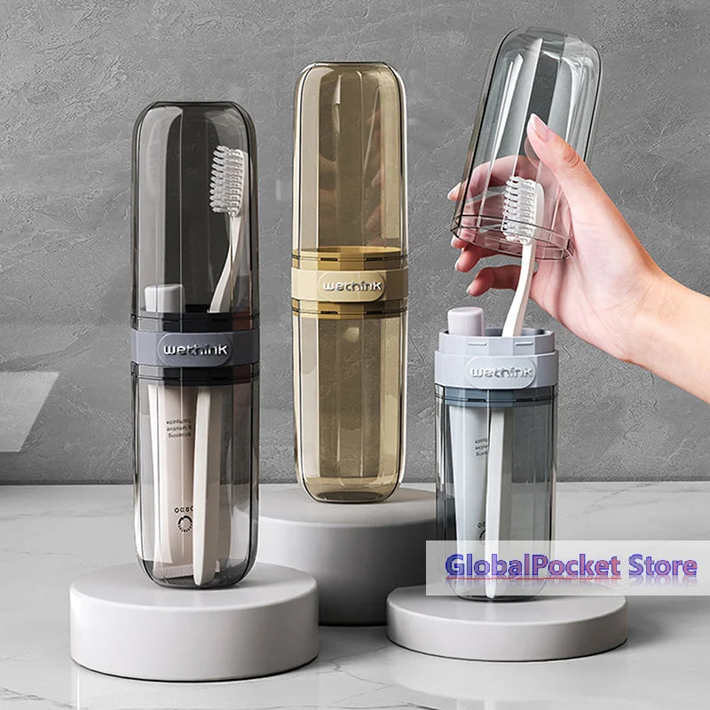 [TG823]Toothbrush Storage Box Portable Mouthwash Cup Toothpaste Storage Box Toiletry Set Travel Supplies Portable Toothbrush Cup