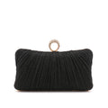 Valentine's Day Evening Bags Finger Ring Diamonds Clutch Ruched Fashion Prom Dinner Handbags With Chain Purse