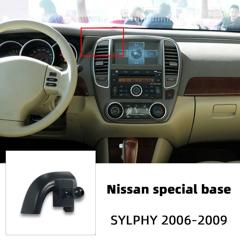 For Nissan X-trail Qashqai Rogue Sport Rogue Altima Versa Car Mobile Phone Holder Base Fixed Air Outlet Bracket Accessory