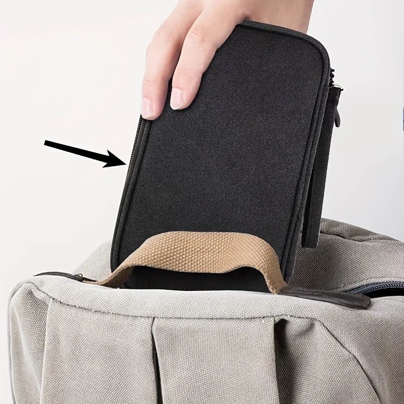 Travel Organizer Bag, Multi-Pocket Storage Pouch, Suitable for Toiletries, Cosmetic Accessories, and Electronic Cables