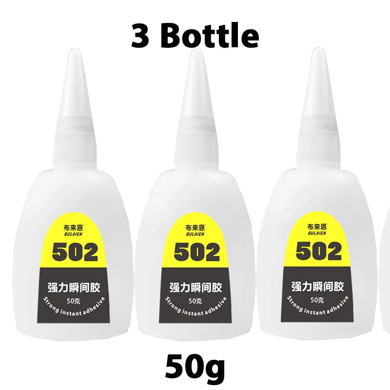 1/3/10PCs 502 Super Glue Instant Quick-Drying Cyanoacrylate Adhesive for Leather Rubber Wood Metal Strong Bond Liquid Glue Tool