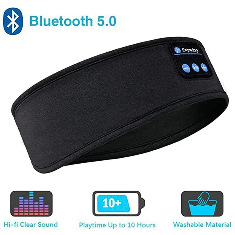 Wireless Headphones Sports Sleeping Headband Elastic Bluetooth Earphones Music Eye Mask Thin Soft Elastic Comfortable Headbands