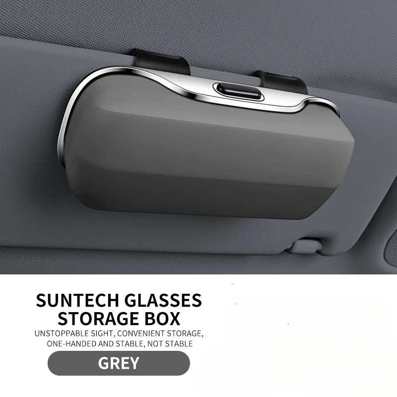 Multifunction Car Glasses Box Portable Car Sunglasses Holder Car Driving Glasses Holder Eyeglass Case Sun Visor