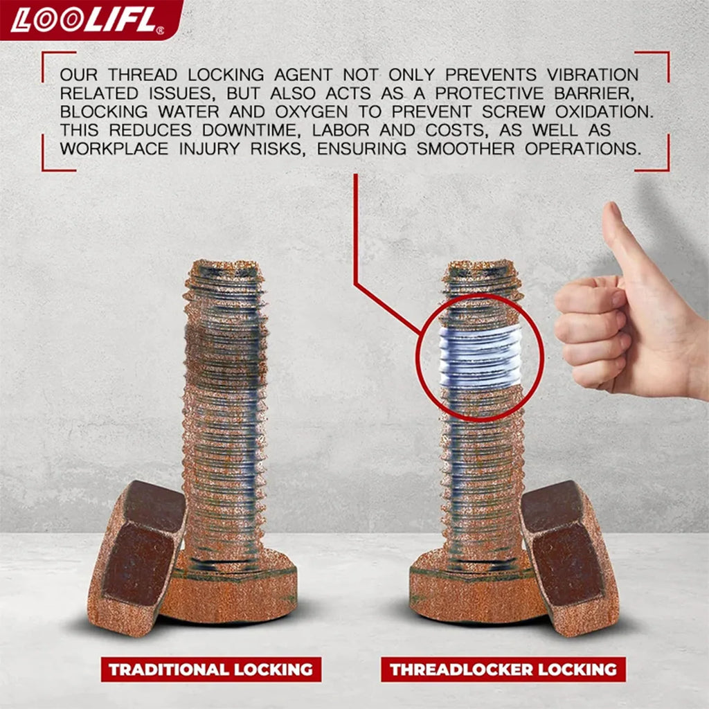 243 Threadlocker｜Anaerobic Adhesive+Screw Glue+Retaining Compound｜Oil Resistant & Removable｜10ml/50ml
