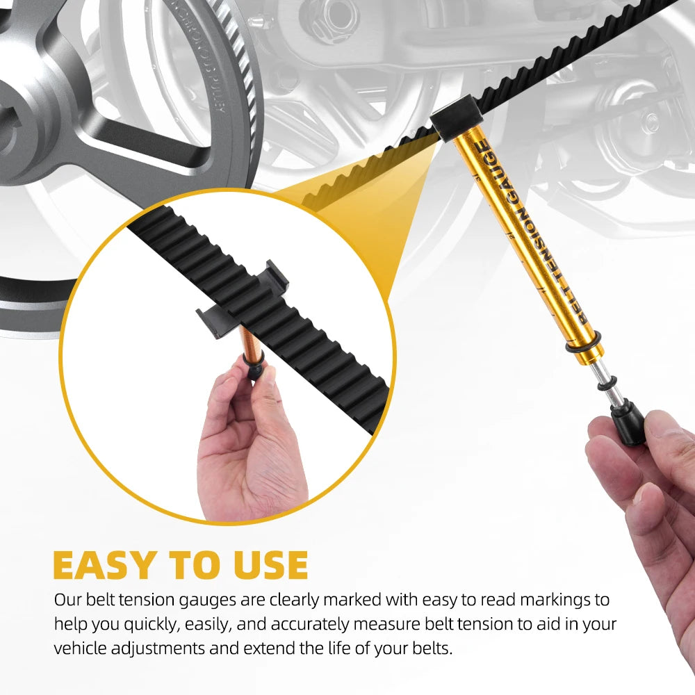 MUGE-Belt Tension Gauge Adjustable 10 Lbs Belt Tensioner Tool for Accurate Motorcycle Drive Belt Tension Tester EM1101