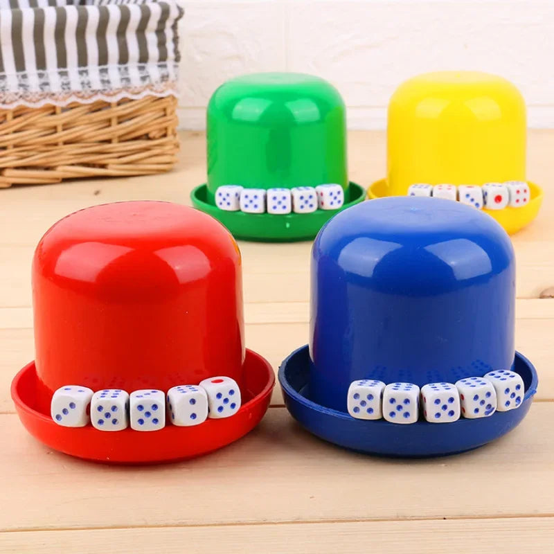 2023 New One-Piece Set Gaming Dice Set Plastic Sieve Shake Cup Tabletop Game Toys
