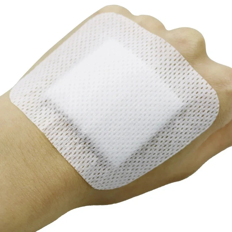 10pcs Waterproof Breathable Sterile Dressing Plaster Wound Hemostasis Sticker Cushion Adhesive First Aid Bandage Emergency Kit