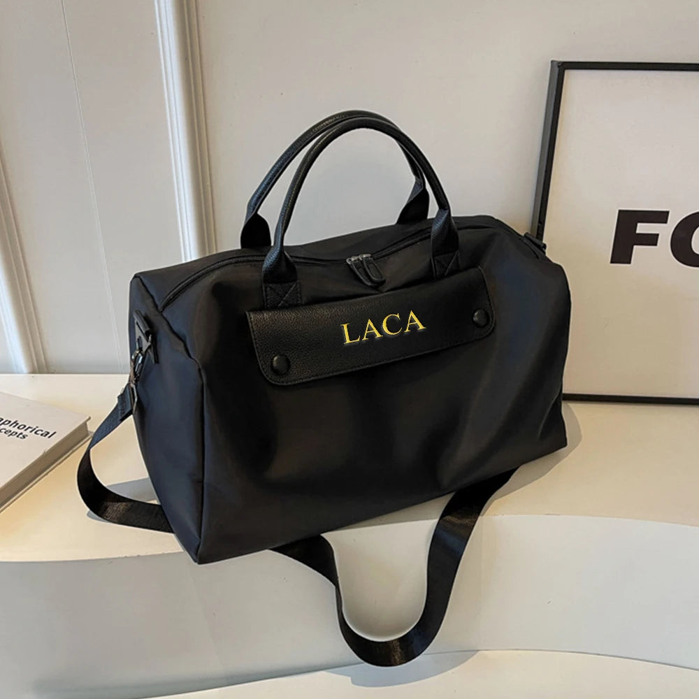 Customized name new fitness bag, dry and wet separation handheld travel bag, large-capacity travel bag