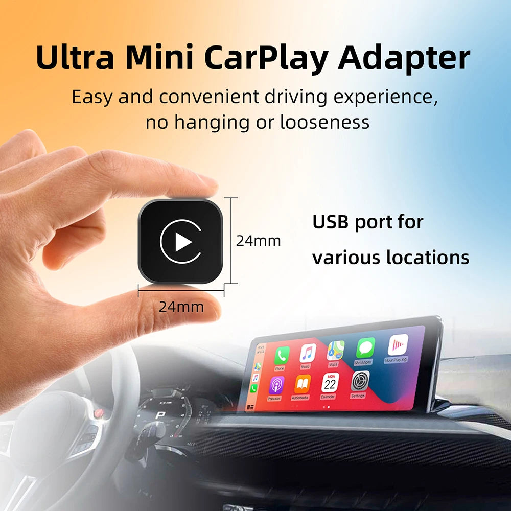 2026 Upgraded Wireless CarPlay Adapter& Android Auto Adapter, Mini&Stable CarPlay Wireless Dongle for iOS 10 Android 11and Above