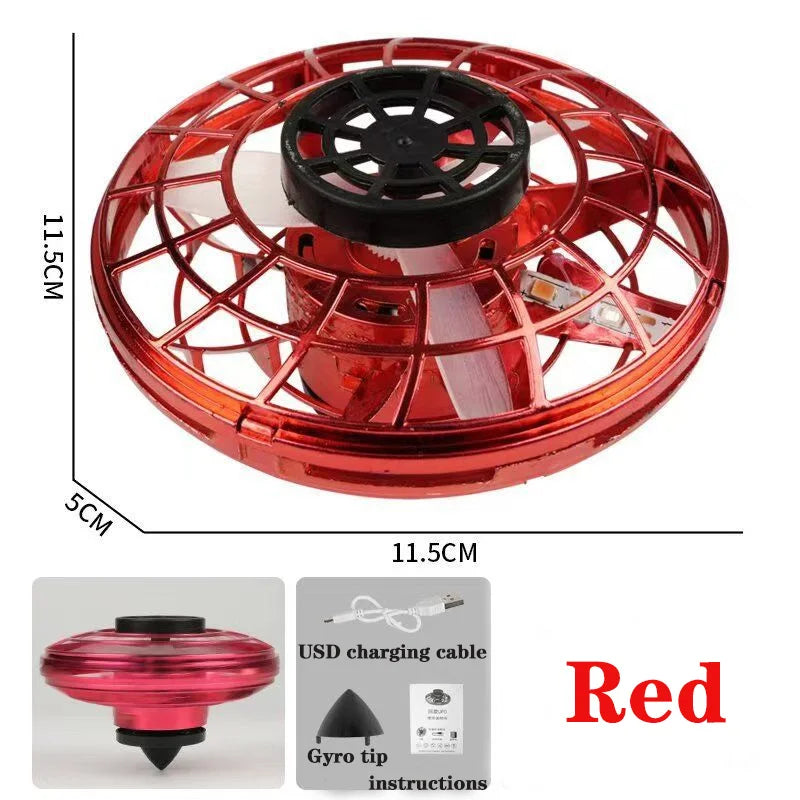 NEW LED Flying UFO Spinner Fingertip, Upgrade Flight Helicopter Gyro Flyorb Hover Ball, Mini Drone Aircraft Toy Children's Gifts