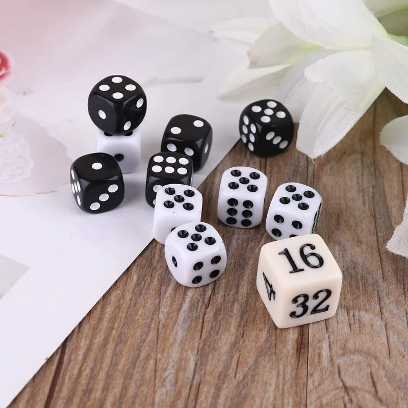 11Pcs/set New Foreign Trade Product Backgammon Dice Set Game Dice Multiply Dice Set 12mm