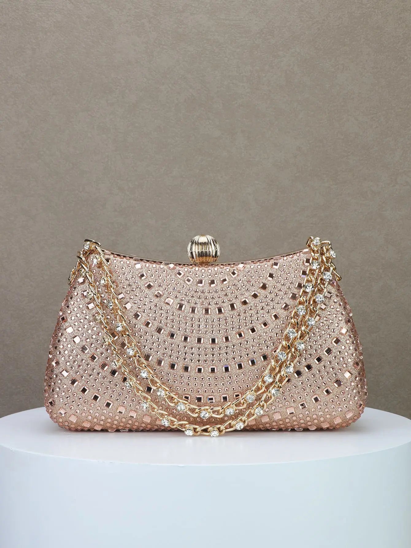 2026New model full diamond sparkling bridal handbag, dress bag, evening bag, banquet bag, mother of the bride wedding bag