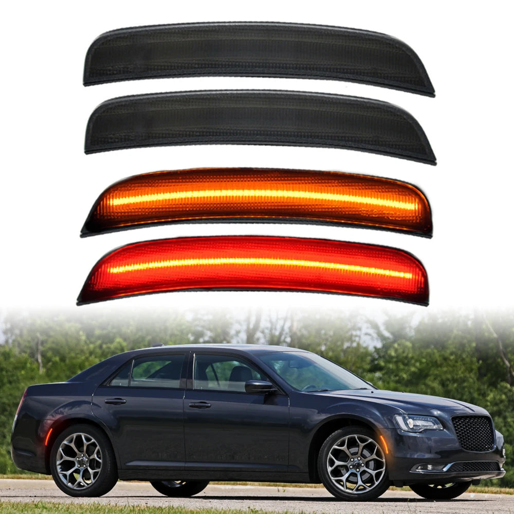 4 pcs For Chrysler 300 2015 2016 2017 2018 2019 2020 2021 Car Front Rear Side Marker Light 68214402AD 68214403AD