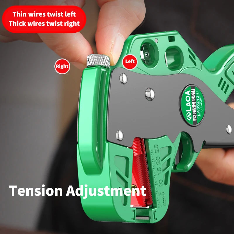 LAOA 4 in 1 Wire Stripping Pliers Cable Cutting Nippers Adjustable Electrician Pliers Multifunctional Wire Stripper Strip Tool