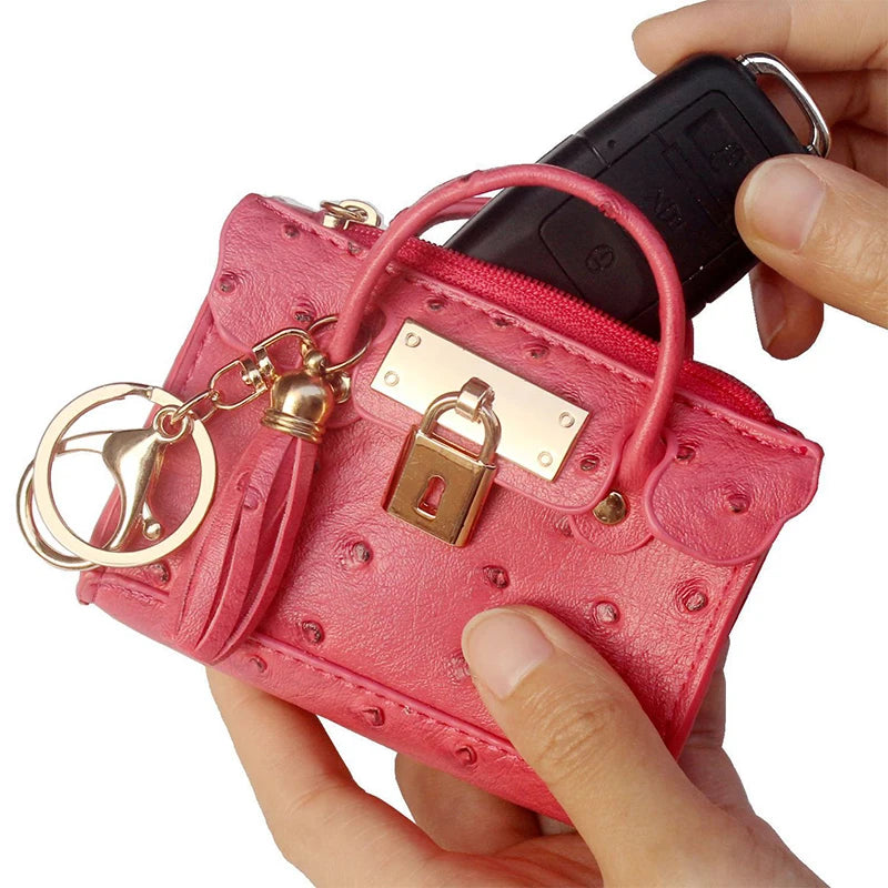 Multifunction Leather Key Bag Wallet Clutch Zipper Coin Purse Wallet Bluetooth Earphone Bag Credit Card Case Mini Storage Pouch