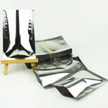 100pcs Silvery Aluminum Foil Bags / Heat Sealing Food Grade Aluminized Plastic Flat Pouch Spice Package Facial Mask Packing-bag