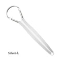 Stainless Steel Reusable Tongue Scraper with Coated Handle for Fresh Breath Oral Hygiene Durable Mouth Cleaner Tool