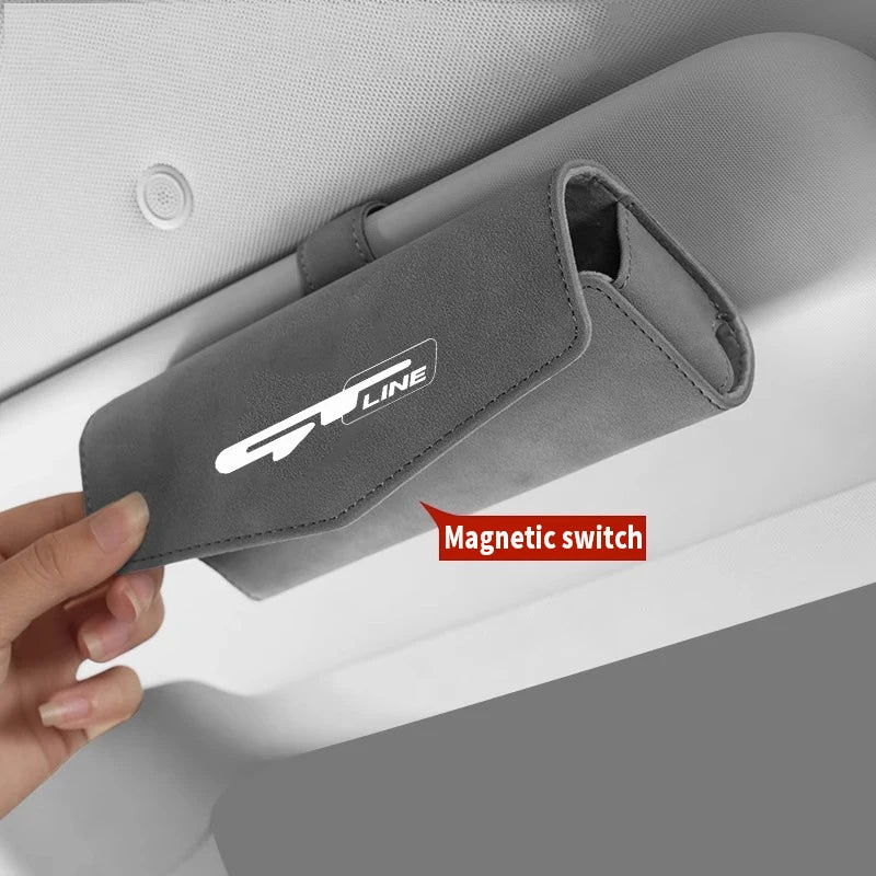 Car Glasses Case Sunglasses Storage Box Clip For KIA GT LINE K3 K4 K5 Sorento Ceed Soul VENGA KX5 RIO Sportage Accessories