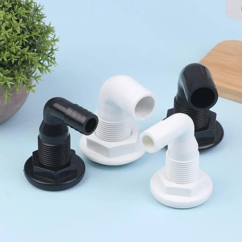(HB05)90 Degree Marine Drainage Outlet Yacht Bilge Drainage Outlet Deck Drain Hose Pipe Elbow Bilge Pump Drain Thru Hull Fitting