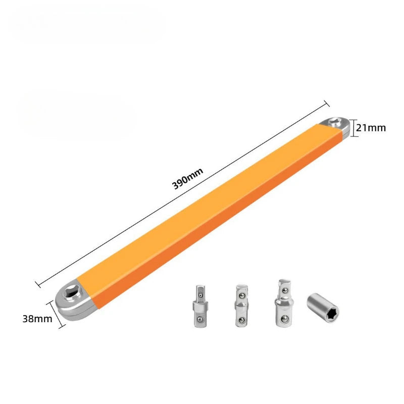 Compact Offset Extension Wrench Dual Purpose Adapter Chrome Vanadium Steel Hand Tool for Impact Socket Ratchet Car Repair