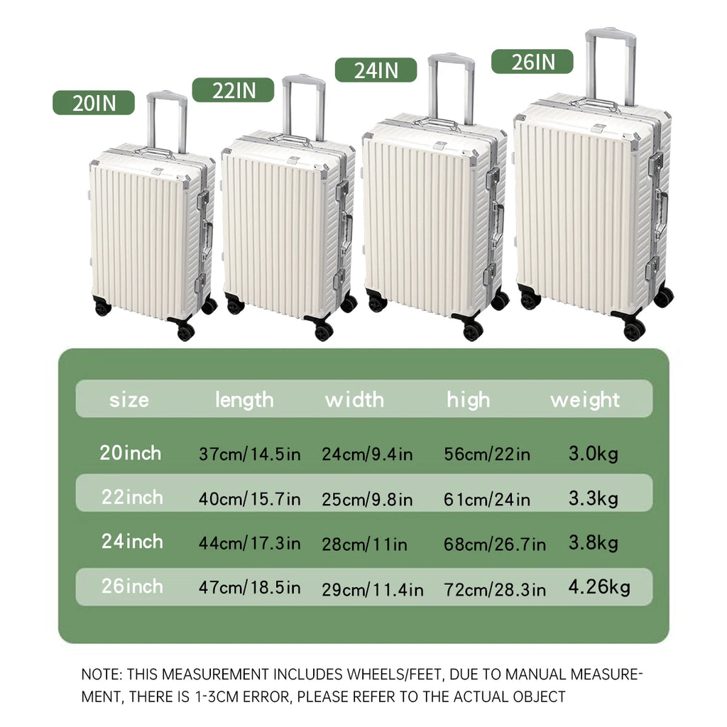 Large-Capacity Suitcase, Trolley Case, Carry-On Luggage, Sturdy and Durable, Suitable for Students, Unisex, Can Be Paired with a Multifunctional Backpack, Work Bag