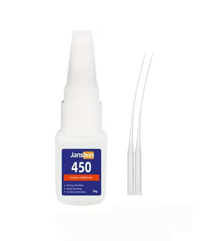 Super Glue Instant Quick-drying Cyanoacrylate Adhesive Leather Rubber Glass Wood Metal Strong Bond Liquid 502 Glue Tool 20g