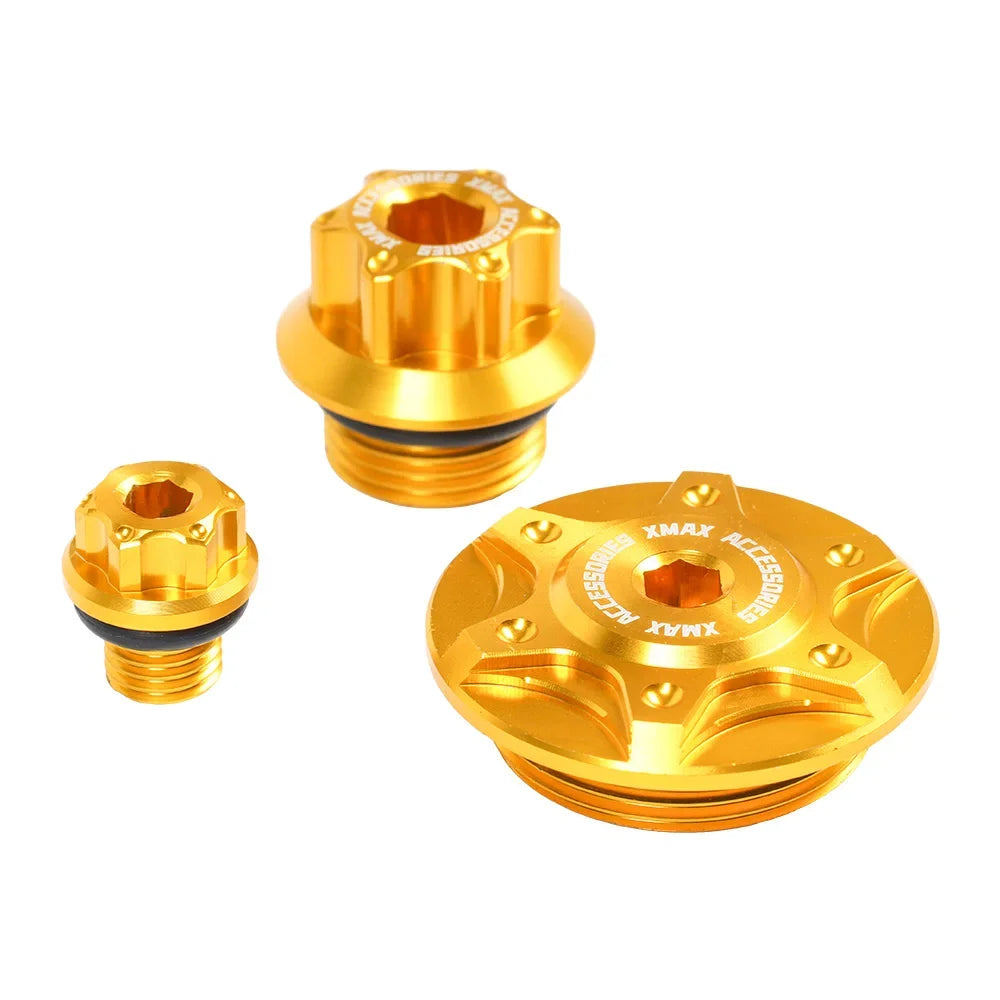 Tank Screw Cover Engine Oil Cap Decor Anti-theft Screw Modified Motorcycle For Yamaha XMAX 250 300 XMAX250 XMAX300 2017-2024