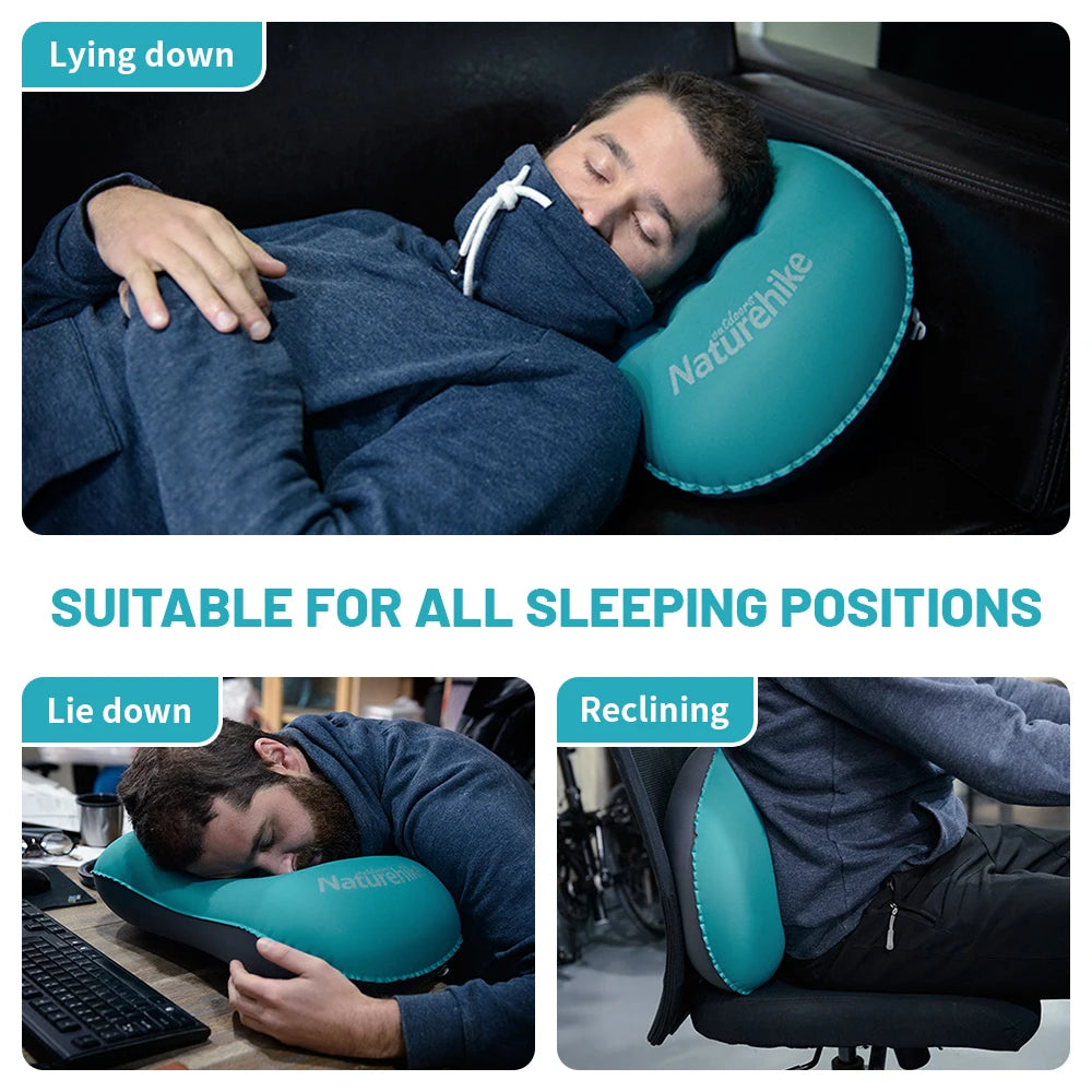 Naturehike Pillow Inflatable Pillow Self Inflating Pillow Air Pillow Ultralight Hiking Pillow Outdoor Travel Camping Pillow
