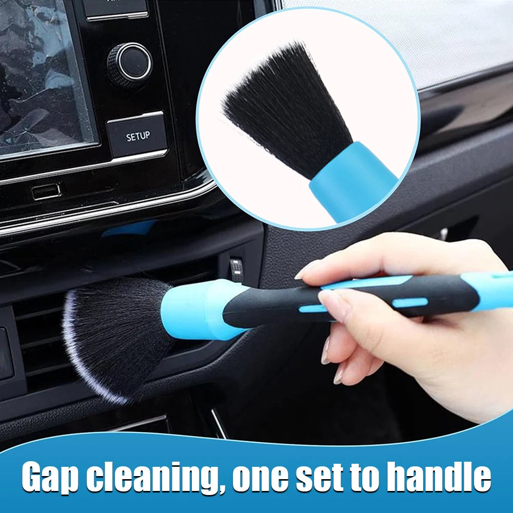 Wheel Rims Clean Brush Air Conditioner Air Outlet Cleaning Brushes 3PCS Elbow Sweeping Tools Car Interior Detail Cleaning Brush