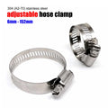 Adjustable Worm Gear Hose Clamp 6-152mm 304 Stainless Steel Slotted Screw for Car Fuel Tubing Water Pipe Plumbing