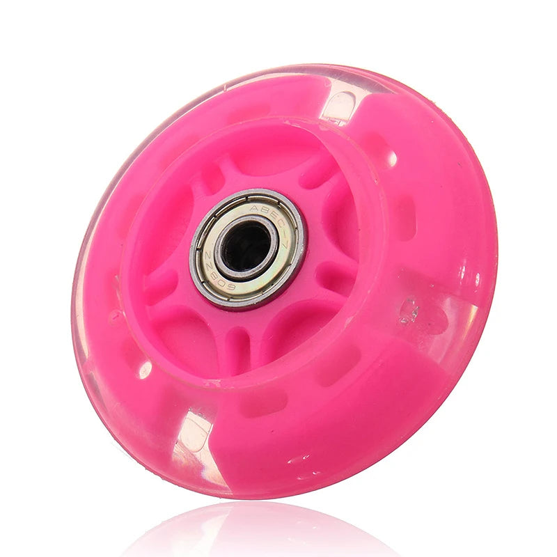 Mute Wheel Night PU+metal Parts Toy 1pc Accessories Bearing Car Flashing For Scooter Mini 80mm High Quality New