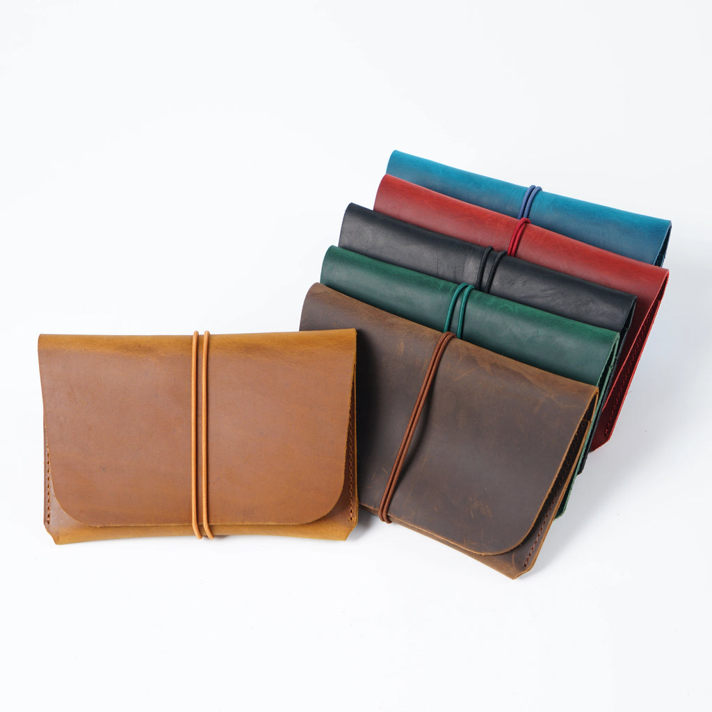 Rope Full Grain Cowhide Leather Long Purse Passport Crazy Horse Genuine Leather Travel Wallet for Men Passport Caesar Cover