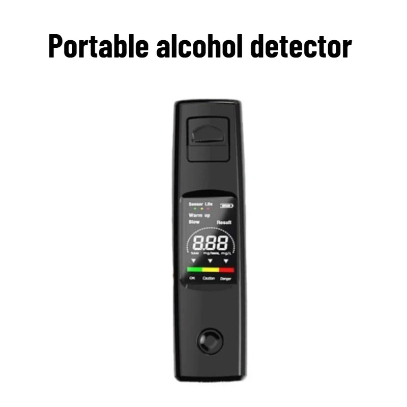Portable Breath Alcohol Tester Mini High Precision Digital Breathalyzer Keychain Drunk Driving Detector For Personal Safety