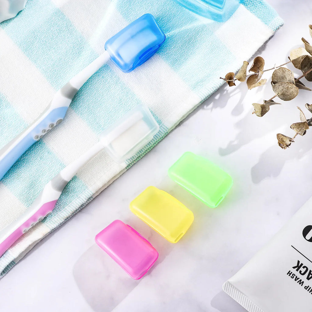 10Pcs Compact Lightweight Toothbrush Head Protective Covers Travel Toothbrush Caps Dustproof Hygienic Storage for Daily Use