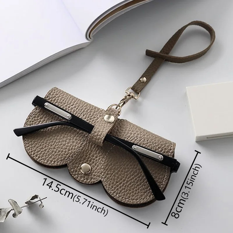 NEW Eyeglass Case Sunglasses Cover Cute Hanging PU Leather Sunglasses Reading Glasses Storage Bag Portable Travel Eyewear Holder