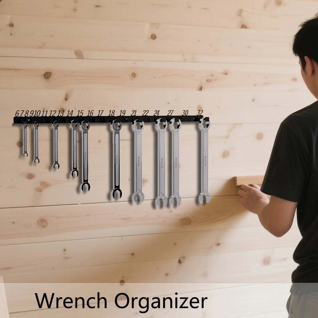 Durable Heavy-Duty Metal Wall-Mounted Screw Organizer with Numbered Slots (61 for #6,31 for #8, etc.)[Durable Screw Organizer]